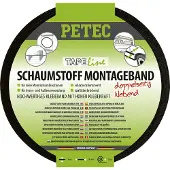 Petec montagetape, schuim, zwart, dubbelzijdig klevend, SB-kaart, artikelnummer 87200