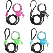 Master Lock Keyed braided steel cable 1 m x Æ 8 mm w/4 keysvinyl cover - colours - 8275EURDPRO