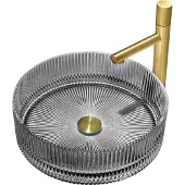 Mexen Eiva glazen wastafelkom 39 x 39 cm, zwart - 24163970