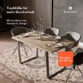 Blumfeldt Ayr Tafelpoten metaal zwart – Stabiele stalen tafelpoten voor eetkamer, Modern design, 72 cm hoog, 72 cm breed, Ideaal voor industriële & minimalistische ruimtes, Tafelframe zwart