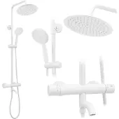 REA Doucheset Lungo White Met Thermostaat