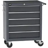 HBM gereedschapswagen 5 laden, 62 cm, grijs