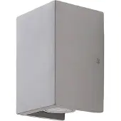 LINDBY Wandlamp Gerda, dimbaar, alu / grijs / zink, Hal, Beton, Modern, wandlamp