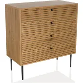 Hjh LIVING Ladekast LINNO K 80x40x85 cm 4 laden eiken