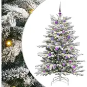 Syfax Kunstmatige Inklapbare Kerstboom Wit 150 cm PE en PVC