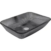 Mexen Tiva glazen opbouwwastafel 46 x 33 cm, zwart - 24184670