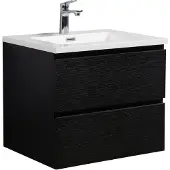Badplaats Badkamermeubel set angela 60cm zwart badmeubel met