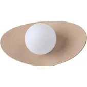 Osram Decor Pearl wandlamp G9, beige. Wandlamp van vilt, glas en metaal, geschikt voor slaapkamer en hal