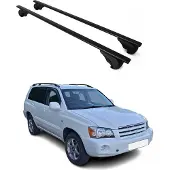 Omtec Draagrek/bagagerek voor Toyota Kluger, modeljaren 1998-2013, basisrek, metaal, zwart