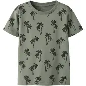 Name it Shirt 'NMMFILLE' olijfgroen / zwart