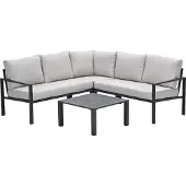 Garden Impressions Durban loungeset hoek 4-delig - desert sand