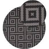Beliani AJMER - Outdoor vloerkleed - Grijs/Zwart - 160 cm - Polypropyleen