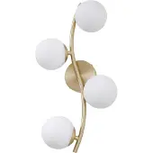 LINDBY Wandlampe , Josiana, dimbare, Goud / Messing, Woonkamer, Glas, Modern