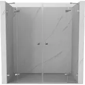 Mexen Lunar Duo openslaande douchedeuren 190 , transparant, chroom - 834D-190-000-01-00