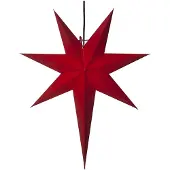 Star Trading Grote papieren ster 'Frozen', asymmetrisch, rood, netvoeding, E14-fitting, 55x65cm