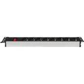 Perel Stekkerdoos - 19 inch - 8 Voudig - serverkast