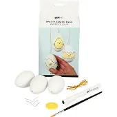 Creativ Company 100760, Creatieve set voor kinderen, Wit, Geel, 10 stuks