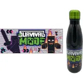 Stor Minecraft drinkfles Digital Forest – Roestvrij staal – 780 ml – Sluit goed af – Drinkfles voor kinderen – BPA-vrij – Zwart