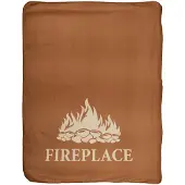 Esschert Design Fleeceplaid "Fireplace" Bruin bruin Fleece Esschert Design Plaid
