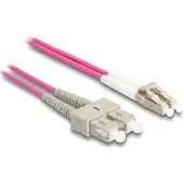 DeLOCK Fiber Optical Cable with metal armouring LC Duplex to SC Duplex Multi-mode OM4 3 m