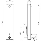 Delabie Openbare Douches SECURITHERM 1220x250x100 mm 792313