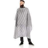 Xanitalia - Hairdressing Cape The Barber Custom Zwart/wit gestreept