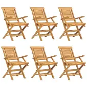 Syfax Klapstoelen 6 stuks 56x63x90 cm Massief teakhout