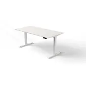 Kerkmann Move 3 Zit-sta-bureau Rechthoekig Wit T-Voet 1,600 (B) x 800 (D) x 1.200 (H) mm Hout