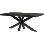 LivingFurn eetkamertafel norris tree 200x100x76 cm mangohout / gecoat staal