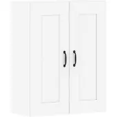 vidaXL Hangkasten 2 st bewerkt hout wit