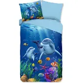 Pure Dekbedovertrek Micropercal Zari - blue 240x200/220cm