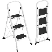 Songmics Huishoudladder 3 treden wit