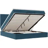 vidaXL Ottoman bed met matrassen en LED's 180x200cm fluweel