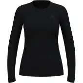 Odlo - Women's Baselayer Top Crew Neck L/S Merino 200 - Merino-ondergoed XS, zwart