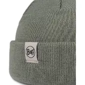 Buff - Knitted Beanie Lilon Fisherman - Muts One Size, olijfgroen/grijs