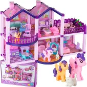 Malplay Villa poppen- en ponyhuis met paarden