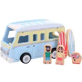 Jouéco Houten Retro Strandbus met Accessoires