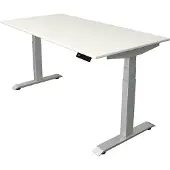 Kerkmann Move4 Elektrisch hoogteverstelbaar Zit-sta-bureau Wit T-voet 1600 (B) x 800 (D) x 1290 (H) mm Hout, Metaal