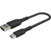Belkin Braided BoostCharge USB-A Naar USB-C Kabel 15 Centimeter Zwart