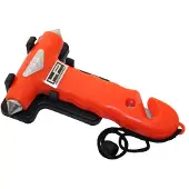HP Autozubehör 10659 10659 Noodhamer Incl. houder, Riemsnijder, Glasbreker Auto (l x b x h) 23.5 x 14 x 3.5 cm