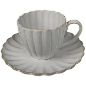 Bricard Porcelain Paris – 4-delige Witte Keramische Koffiekopjesset – 275 ml – 2-Persoons