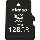 Intenso - Flash-Speicherkarte (microSDXC-an-SD-Adapter inbegriffen) microSDXC-kaart 128 GB Class 10 Incl. SD-adapter