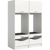 Ebuy24 Wasmachinekast set Free 4 | wit | 2-delig