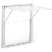 Arredamenti Italia Meubels - Wandrek voor wasgoed, model Kledy, 80 x 69 cm, wit