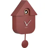 Karlsson wandklok modern cuckoo rode oker
