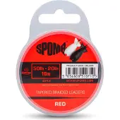 Spomb Braided Fishing Tapered Leader 10 M Transparant 50-20 Lbs