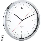 Blomus CRONO M, Wandklok, Radio-gestuurd, Rond, Wit, Kunststof, RVS, CRONO