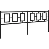 vidaXL Vervangend hoofdbord 193 cm metaal zwart