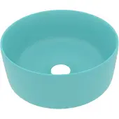 Syfax Wastafel rond 40x15 cm keramiek mat lichtgroen
