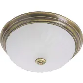 Steinhauer Plafondlamp brons met Glas Ø30,5 cm 2 x E27 fittingen